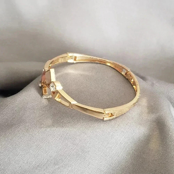 Goldtone Crystal Bracelet - Picture 3 of 4